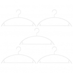 5 tk Riidepuu, tugev kandev&otilde;imega &uuml;hiselamu tarvikud purunemisvastased &otilde;mblusteta riidekapp. valge