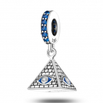 Lucky Blue Devil Eyes ripats sobib originaal k&auml;ev&otilde;ru kaelakee 925 Sterling h&otilde;bedane palm Egiptuse v&otilde;lusid helmed DIY ehted valge