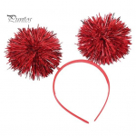 S&auml;delevad fooliumiribad peapael K&auml;sitsi valmistatud j&otilde;uludeks moodne juukseaksessu Cosplay s&uuml;nnip&auml;evade jaoks punane