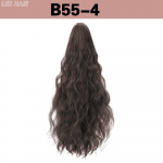 MISS WIG s&uuml;nteetiline laineline k&uuml;&uuml;nisklamber hobusesabaga juuksepikendusega must pruun juuksepael L&uuml;hike hobusesaba naturaalne juustet&uuml;kk naistele 40cm