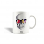 Mug en C&eacute;ramique T&ecirc;te de mort Serpent Lunettes de Fleur