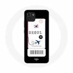 Coque Samsung Galaxy A03 Billet d'avion Seoul Cor&eacute;e du Sud