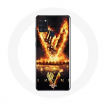 &Uuml;mbris Samsung Galaxy A21S Vikings Series 6. hooaja logo V tulem&otilde;&otilde;ga mustal taustal