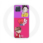 Coque pour Oppo A93 BTS BT21 Cooky Et Tata Bangtan V Et Jungkook Fanart