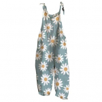 Naiste kost&uuml;&uuml;m, lilledega tr&uuml;kitud sling Disain, &otilde;hukesed suvised vintage lahtised lilleprinteriga p&uuml;ksid peoks S helesinine v&auml;rv