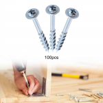 100Pcs 2.48inch in Length Self Drillings Screws Building and Repair Half Tooth Woodworking