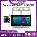 2 DIN autoraadio Android GPS Navigation Player Peugeot 307 307CC 307SW 2002-2013 Multimeedia Stereo WiFi Video Carplay 2+32GB jaoks 1+16GB,A