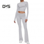 2 tk/komplekt naiste &uuml;lemised p&uuml;ksid, &uuml;likond, k&otilde;hn, k&otilde;rge v&ouml;&ouml;koht, kaelus, pikad varrukad, puhast v&auml;rvi veniv, pehme hingav joogakella allosa T-s&auml;rgi komplekt kevadsuvi XS roosa