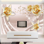 3D lootuslilled Ehted Fresko Elutuba TV Diivan Magamistuba Taustasein Seinakate Kodu Kaunistus 200 cm(W) x 140 cm(H)