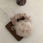 Big Camellia Scrunchies juustele Elastsed juuksepaelad Juuksepaelad Juuste k&ouml;ied Lillelised juuste aksessuaarid naistele ja t&uuml;drukutele