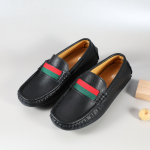 Ehtsast nahast poiste p&uuml;ksid, Briti stiilis k&auml;sit&ouml;&ouml;na valmistatud lastejalatsid, klassikaline mustvalge, elegantne ja mitmek&uuml;lgne. 26 must