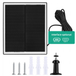 10 W p&auml;ikesepaneel turvakaamera jaoks 5 V C-t&uuml;&uuml;pi pordiga kaamera p&auml;ikesepaneeli laadija IP65 veekindel Type C must