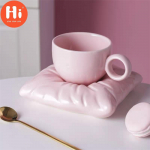 P&otilde;hjamaade loominguline keraamiline kohvitass alustassiga portselanist k&auml;epidemega teetass Kodu hommikus&ouml;&ouml;gi piimakruus Kontori joogin&otilde;ud