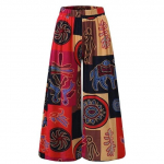 Naiste laia s&auml;&auml;rega Boho Harem P&uuml;ksid Mustlane Hipi India Tai Bohemian Palazzo P&uuml;ksid Smocked Waist Aladdin P&uuml;kste s&auml;rk XXXL