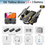 S6 uus professionaalne kokkupandav neljakopteri &otilde;hust drooni HD kaamera RC helikopter FPV WIFI takistuste v&auml;ltimine aerofotograafia m&auml;nguasja kingitus 5000 m 4K camera-3 B kollane