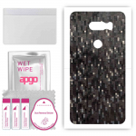 apgo Protective Skin Sticker for the back compatible with LG V30, Wrap Film, Foil, Vinyl - Pattern Carbon Black Pixel