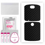 apgo Protective Skin Sticker for the back compatible with Motorola Razr 5G, Wrap Film, Foil, Vinyl - Pattern Carbon Black