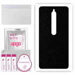 apgo Protective Skin Sticker for the back compatible with Xiaomi Redmi 8, Wrap Film, Foil, Vinyl - Pattern Matte Black