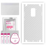 apgo kaitsev nahakleebis tagak&uuml;ljele ja k&uuml;lgedele, mis &uuml;hildub Xiaomi Redmi Note 9-ga, t&auml;iskile, foolium, vin&uuml;&uuml;l &ndash; mustriga l&auml;bipaistev s&uuml;sinik