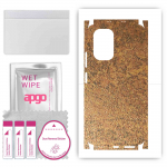 apgo Protective Skin Sticker for the back+sides compatible with Xiaomi Poco F3, Full Wrap Film, Foil, Vinyl - Pattern Rusty Copper