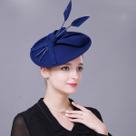 Fascinators naiste lillede derby-m&uuml;ts kokteilipalli pulmade peapaelaga m&uuml;ts sinine