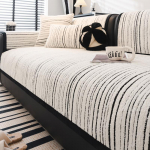 Sametise triibuga diivanikatted libisemisvastased 1/2/3-kohalised tugitooli-diivani m&ouml;&ouml;blikaitse elutuppa kaasaegne Cushion cover30x50cm