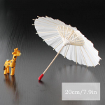Valge DIY k&auml;sit&ouml;&ouml; fotorekvisiit vihmavarjupaberist Cosplay pulmade pulmapeo kujundus 20cm