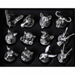 Kaksteist sodiaagilist lik&ouml;&ouml;ri veiniklaaside komplekti majapidamises kasutatavad v&auml;ikesed veiniklaasid, puusakolvid, Hiina imitatsiooniga Euroopa joogin&otilde;ud, peen kingitus Ancient tin no box7