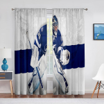 J&auml;&auml;hoki Spordim&auml;ngija L&auml;bipaistev Voile Kardin Spordihalli Akna &Scaron;ifoon T&uuml;ll Kardinad Elutoa Magamistoa Kaunistamiseks Kardinad 1 PCS W100XH250cm&Rod Pocket