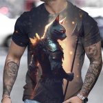 Loomade Meeste T-s&auml;rk 3D Libahunt Prinditud Suvine vabaaja l&uuml;hikeste varrukatega T-s&auml;rk Lahti suur meeste riided T&auml;navadisaineri topid S