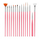 15 tk/komplekt K&uuml;&uuml;nemaalimispintsel Piltide joonistamine Professionaalne Kerge K&uuml;&uuml;nepintsel Pika k&auml;epidemega Erineva kujuga Pliiats