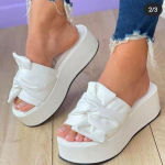 Naiste sandaalid, paksu p&otilde;hjaga vabaajajalatsid Naistele vaba aja veetmiseks suvised v&ouml;&ouml;ris&otilde;lmed, kiilud, sandaalid, naiste platvorm, suur suurus 35&ndash;43 43 valge