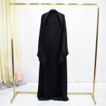 Naiste traditsiooniline araabia nahkhiire varrukatega Abaya moslemi avar maxi kleit, naiste jilbab One Size must