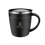 304 Roostevabast terasest kohvitassikruus kaanega isoleeritud kohvikruus Kaheseinaline kohvikumm k&auml;epidemega Kuumakindlad joogin&otilde;ud 500ml must