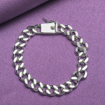 CHSHINE 925 Sterling Silver, peen meeste 10 mm k&uuml;lgkett k&auml;ev&otilde;ru Moodne v&otilde;lupulm naiste ehted 20CM 8inches