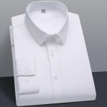 Stretch soliidsed kleit-s&auml;rgid meestele &Auml;riline pikkade varrukatega pehme mugav meeste pidulik s&auml;rk ilma esitaskuta S~6XL pluss suurus 4XL