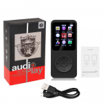 Mini MP3-MP4-m&auml;ngijad FM-raadio Bluetooth-&uuml;hilduv 5.4 stereomuusikam&auml;ngija kaasaskantav k&otilde;lari tugi FM TF-kaardi e-raamatu helisalvesti Sisseehitatud mikrofon must