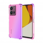 L&auml;bipaistev armas gradientne telefoni&uuml;mbris, &otilde;huke kriimustusvastane painduv TPU kate, l&ouml;&ouml;gikindel kaitse&uuml;mbris Vivo T1x U3X V7+ V11 PRO V40 SE V30 Lite V29 jaoks Vivo V11i puhas