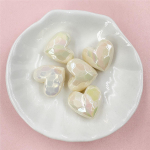 Akr&uuml;&uuml;l Ehted 19 * 16,5 mm Materjalid Aksessuaarid S&uuml;da lahtised Bead L&otilde;igatud Love Beads Macaron 5tk Mobiiltelefoni kett Virsik DIY K&auml;ev&otilde;ru helmed valge