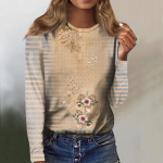 Naiste mood vabaaja pikkade varrukatega, &uuml;mara kaelusega pullover top pluus M