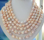 12 mm looduslikust Austraalia l&otilde;unamere kullast roosa p&auml;rlikee 100 tolli