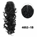MISS WIG S&uuml;nteetiline k&uuml;&uuml;nisega hobusesaba pikk lokkis laineline hobusesaba pikendusklamber Elegantne igap&auml;evaseks kasutamiseks juukseaksessuaarid 40cm
