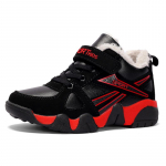 Talvine lastemood Velcro koos sametise soojaga v&auml;lisspordi- ja vabaajajalatsid Puuvillased kingad Lumesaapad 28-40 38 must/punane