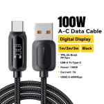 Essager 7A C-t&uuml;&uuml;pi USB-kaabel 100 W kiirlaadimise USB-kaabel Xiaomi Huawei Mate 60 jaoks Samsung Vivo Honor Realme Oneplus Data Wire 1m must