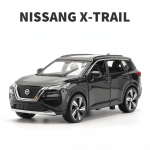 1/32 skaalas Nissan X-Traili m&auml;nguautomudel, sulamist valatud terasest tagasit&otilde;mmatav mudelauto heli- ja valguspoiste festivali m&auml;nguasjade kinkekollektsiooniga must