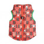 Lemmiklooma koera j&otilde;ulud soe t&otilde;mblukuga mantel tuulekindel jope polsterdatud riided kutsika riietuse vest XS