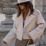 GMXIA Talvemood &uuml;likonnakraega &uuml;hev&auml;rviline villane v&auml;ike mantel naistele jakid ja mantlid M aprikoosi