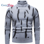 Cozy Up Meeste paksendatud ja kohev k&otilde;rge kraega pullover kampsun M helehall v&auml;rv