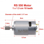 Hammasrattaga m&auml;nguauto mootor 10000 p/min 16000 p/min 23000 p/min 6V /12V 24V 550 12V 30000RPM