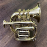 Messing Poleeritud taskutrompeti instrument 3 ventiiliga Vintage Flugelhorn Antiikne